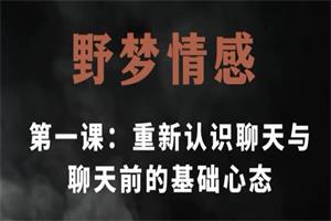 野梦情感《线上聊天法，学会如何和喜欢的人聊天》